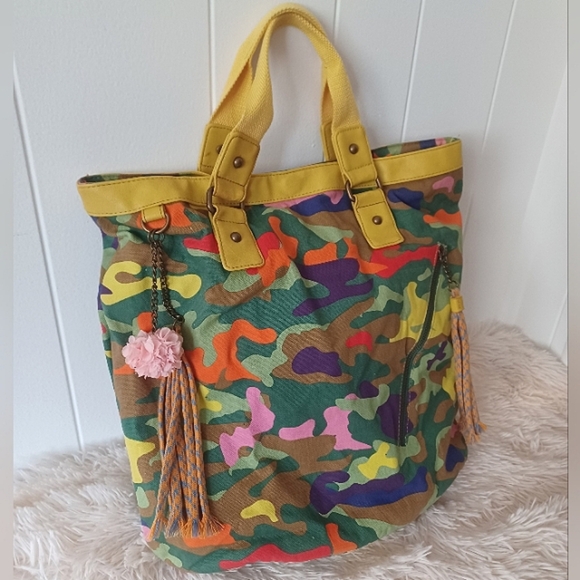 Colorful Camouflage Tote Bag - Picture 2 of 11